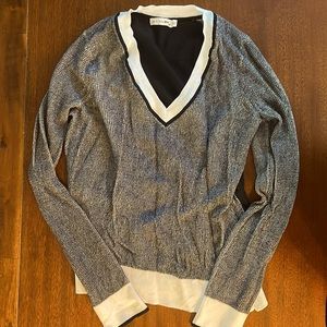 Rag & bone black and grey v neck sweater